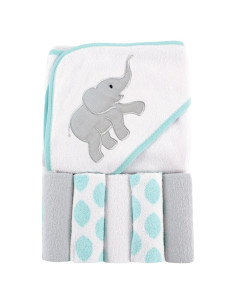 Toalla con Capucha Luvable Friends Unisex Bebé + 5 Toallitas