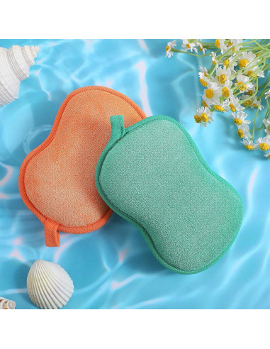 Esponja de Baño para Bebés 2 Pcs Suave y Absorbente