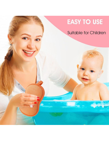 Esponja de Baño para Bebés 2 Pcs Suave y Absorbente