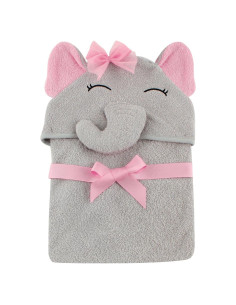 Toalla con Capucha Hudson Baby 100% Algodón Elefante 84x84 cm