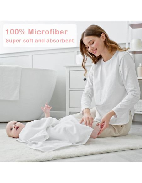 Conjunto de Toallas con Capucha Viviland 6 Piezas Microfibra