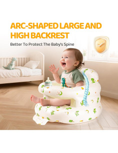 Silla Inflable para Bebés SSyang Dinosaurio 3-36 Meses 2