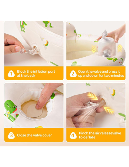 Silla Inflable para Bebés SSyang Dinosaurio 3-36 Meses