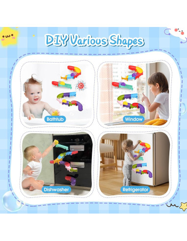 Juguetes de baño Taseyok con tobogán y ventosas para niños