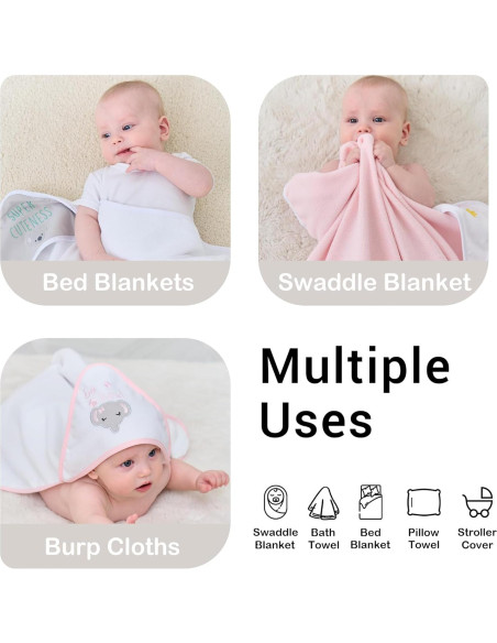 Conjunto de Toallas con Capucha Viviland 6 Piezas Microfibra