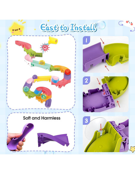Juguetes de baño Taseyok con tobogán y ventosas para niños