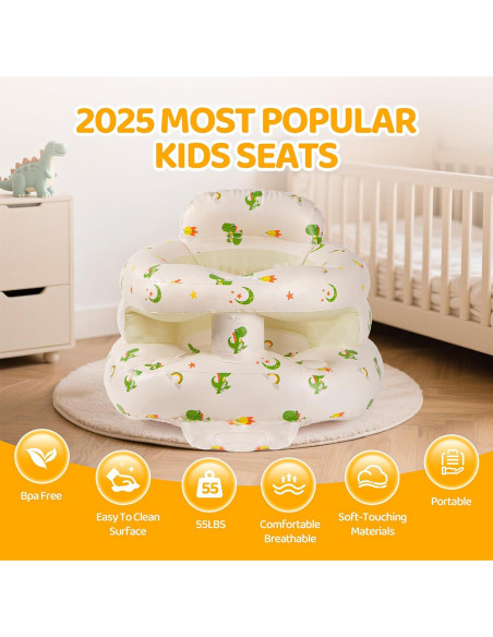 Silla Inflable para Bebés SSyang Dinosaurio 3-36 Meses