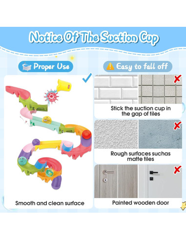 Juguetes de baño Taseyok con tobogán y ventosas para niños