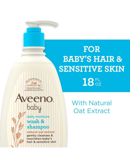 Aveeno Bebé Gel de Baño y Champú 2-en-1 532 ml - Hipoalergénico