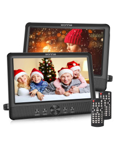 Reproductor DVD Doble WONNIE 10.5" para Auto, Batería 5h