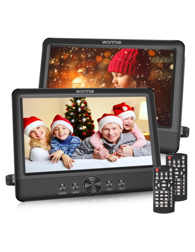 Reproductor DVD Doble WONNIE 10.5" para Auto, Batería 5h