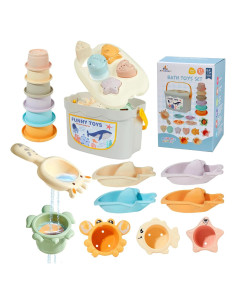 Juguetes de Baño 21PCS AMCHSURI Montessori para Bebés
