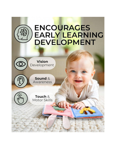 Conjunto Toodly Almohadilla para Rodillas y Libro Suave Bebés