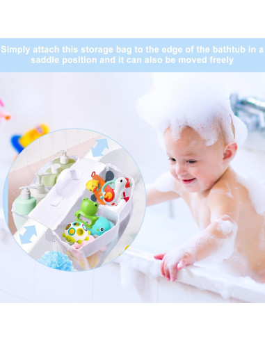 Organizador de Juguetes de Baño Cerpourt con 4 Compartimentos