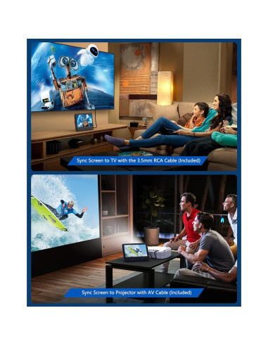 Reproductor DVD Doble WONNIE 10.5" para Auto, Batería 5h