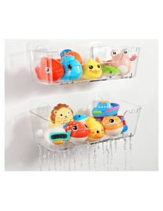 Organizador de Juguetes de Baño Ginnerella 2 Paquetes Transparente