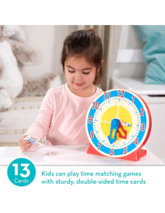 Reloj de Madera Educativo Melissa & Doug - Aprender a Decir la Hora 2