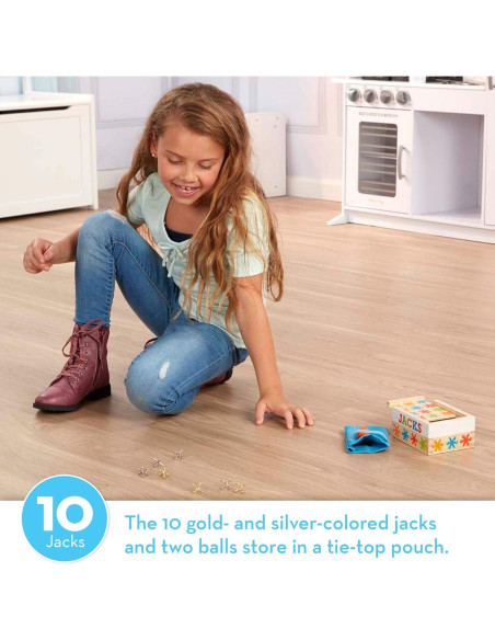 Juego de Jacks Melissa & Doug con 10 Piezas y 2 Pelotas