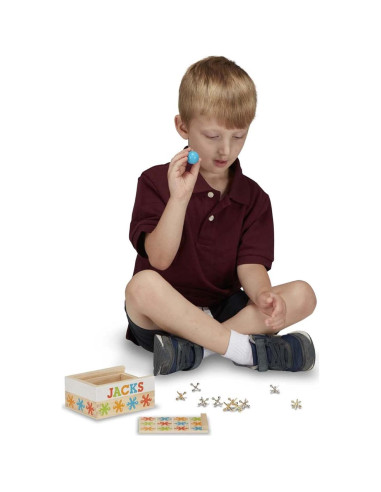 Juego de Jacks Melissa & Doug con 10 Piezas y 2 Pelotas