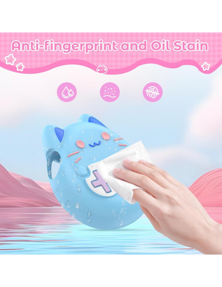 Funda Protectora KONXISA para Tamagotchi Paradise - Silicona Azul