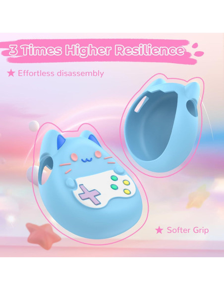 Funda Protectora KONXISA para Tamagotchi Paradise - Silicona Azul