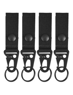 Cadena de Llavero Táctica Azarxis con Clip y Gancho 4 Pzas