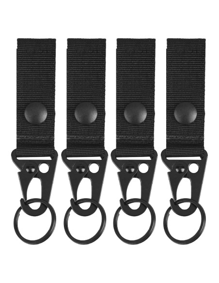 Cadena de Llavero Táctica Azarxis con Clip y Gancho 4 Pzas