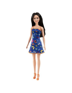 Muñeca Barbie 29 cm con vestido de mariposas - Mattel