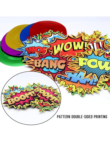 Decoraciones de Fiesta de Superhéroe Gifts&Party - 30 Espirales Colgantes