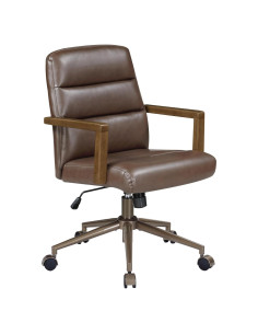 Silla de Oficina Ajustable OSP Home Furnishings Henfield Chocolate