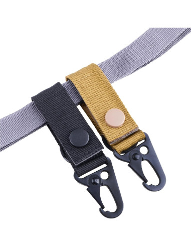 Cadena de Llavero Táctica Azarxis con Clip y Gancho 4 Pzas