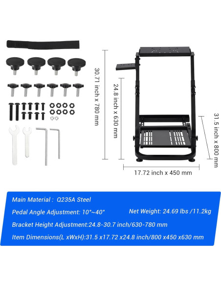 Soporte Plegable para Volante Hipicute Ajustable 20cm