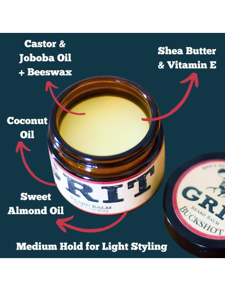 Bálsamo para Barba GRIT Buckshot 45g | Natural | Estiliza y Suaviza