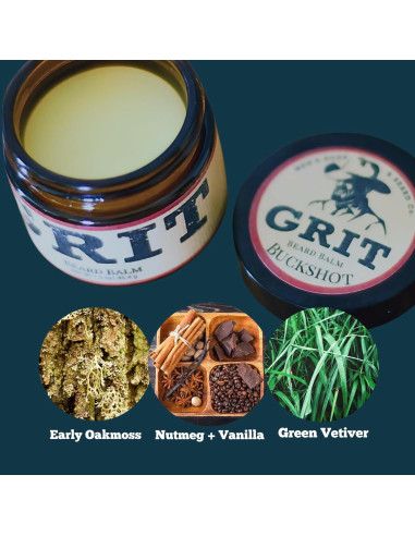 Bálsamo para Barba GRIT Buckshot 45g | Natural | Estiliza y Suaviza