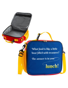 Bolsa de Almuerzo Aislada ZBJZJM Tricolor para Niños 24x24x10cm