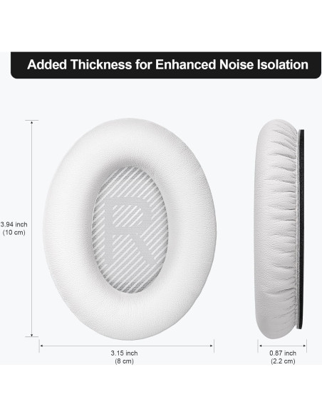 Almohadillas de Repuesto Auriculares Bose QC-35 y QC-35 II Blancas