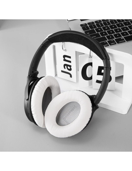 Almohadillas de Repuesto Auriculares Bose QC-35 y QC-35 II Blancas