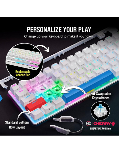 Teclado Mecánico Inalámbrico Corsair K70 PRO Mini 60%