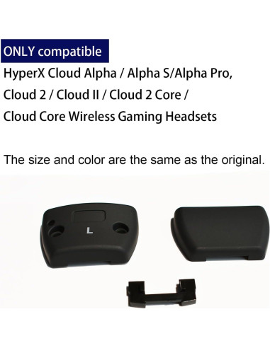 Clamps de bisagra LYSvvx para HyperX Cloud Alpha Izquierda