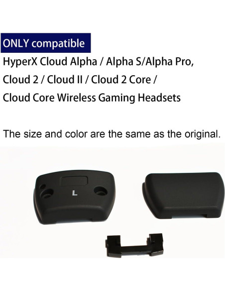 Clamps de bisagra LYSvvx para HyperX Cloud Alpha Izquierda