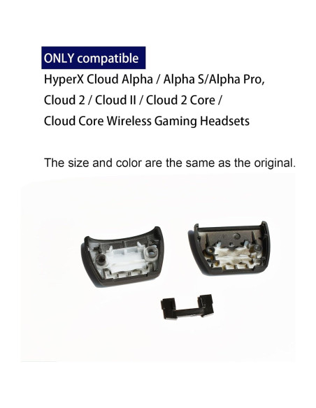 Clamps de bisagra LYSvvx para HyperX Cloud Alpha Izquierda
