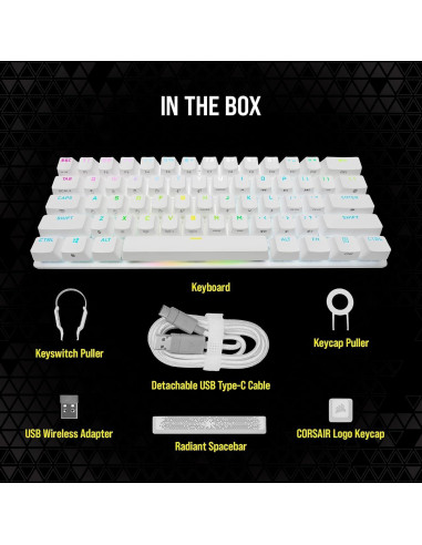 Teclado Mecánico Inalámbrico Corsair K70 PRO Mini 60%