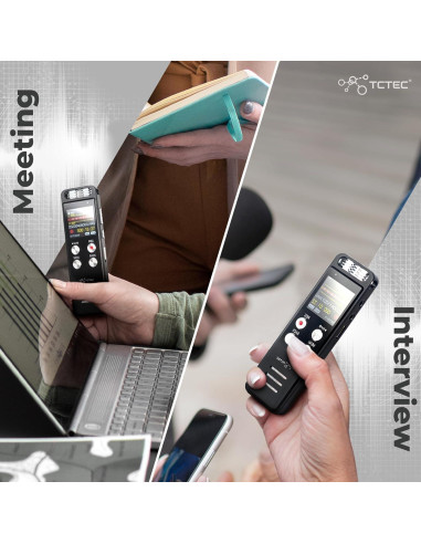 Grabadora de Voz Digital TCTEC 96GB con Reducción de Ruido
