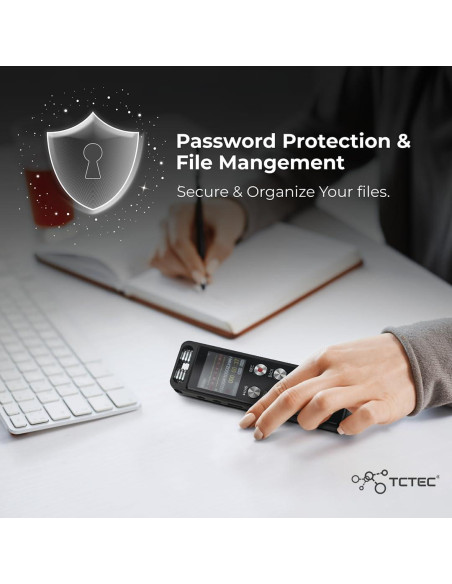 Grabadora de Voz Digital TCTEC 96GB con Reducción de Ruido