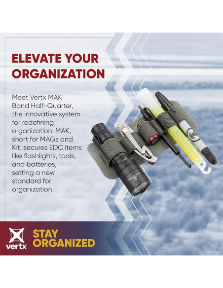 Organizador Táctico EDC Vertx MAK Band Half-Quarter Gris