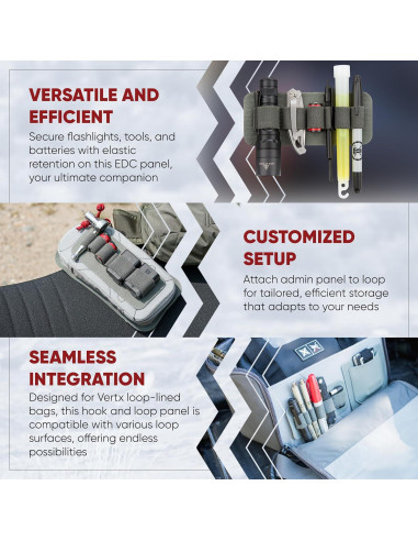 Organizador Táctico EDC Vertx MAK Band Half-Quarter Gris