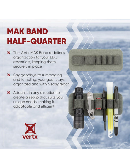 Organizador Táctico EDC Vertx MAK Band Half-Quarter Gris