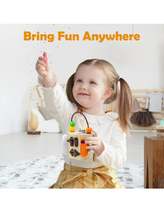 Cubo Ocupado Montessori de Madera para Niños 1-3 Años 2