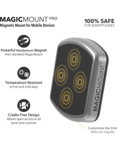 Soporte Magnético para Teléfonos Scosche MPVA - Negro y Plata 2
