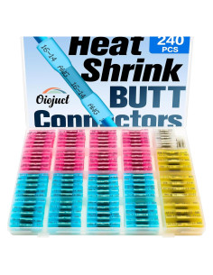 Kit de Conectores de Crimpado de Calor Retráctil Oiojuct 240 Pzs